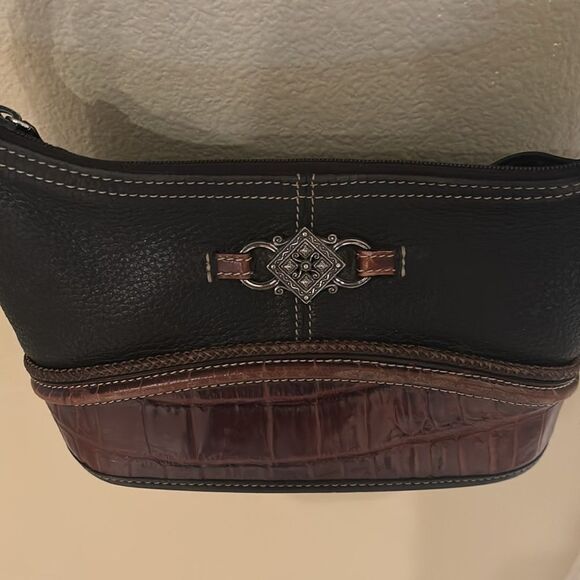 Brighton woman's leather purse. The leather are brown and black - Picture 6 of 16